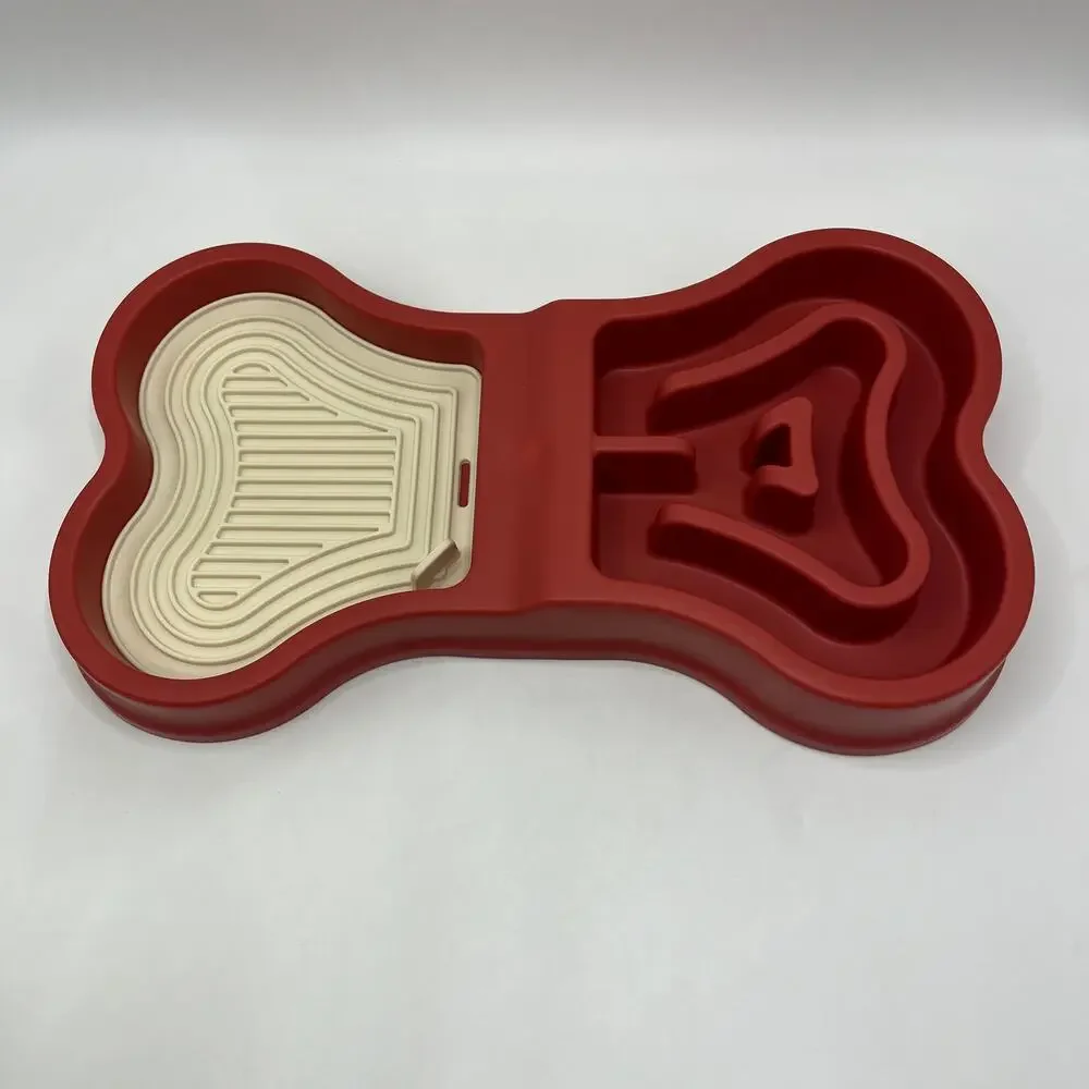 Pet Slow Feeder Bowl Anti-Choke Pet Feeding Bowl Non-Slip & Anti-Tip